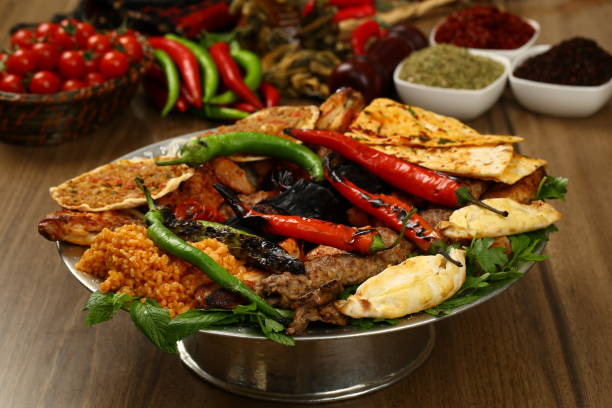 istock Mix kebab with tomato, potetos and green papper 843141302