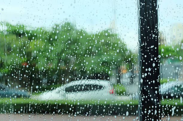 istock Foam and soap on glass window background. 843156312