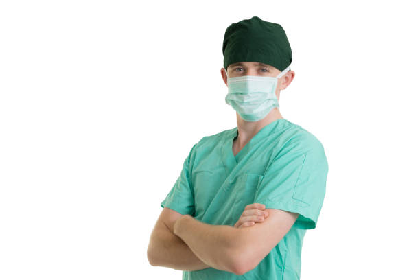 portrait medical doctor on white background