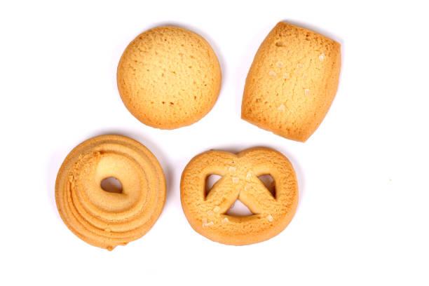 istock Danish butter cookies, butter cookies on white 843174214