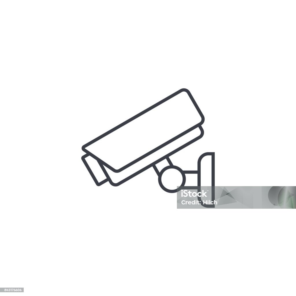 cctv, security digital camera, protection thin line icon. Linear vector symbol cctv, security digital camera, protection thin line icon. Linear vector illustration. Pictogram isolated on white background Security Camera stock vector