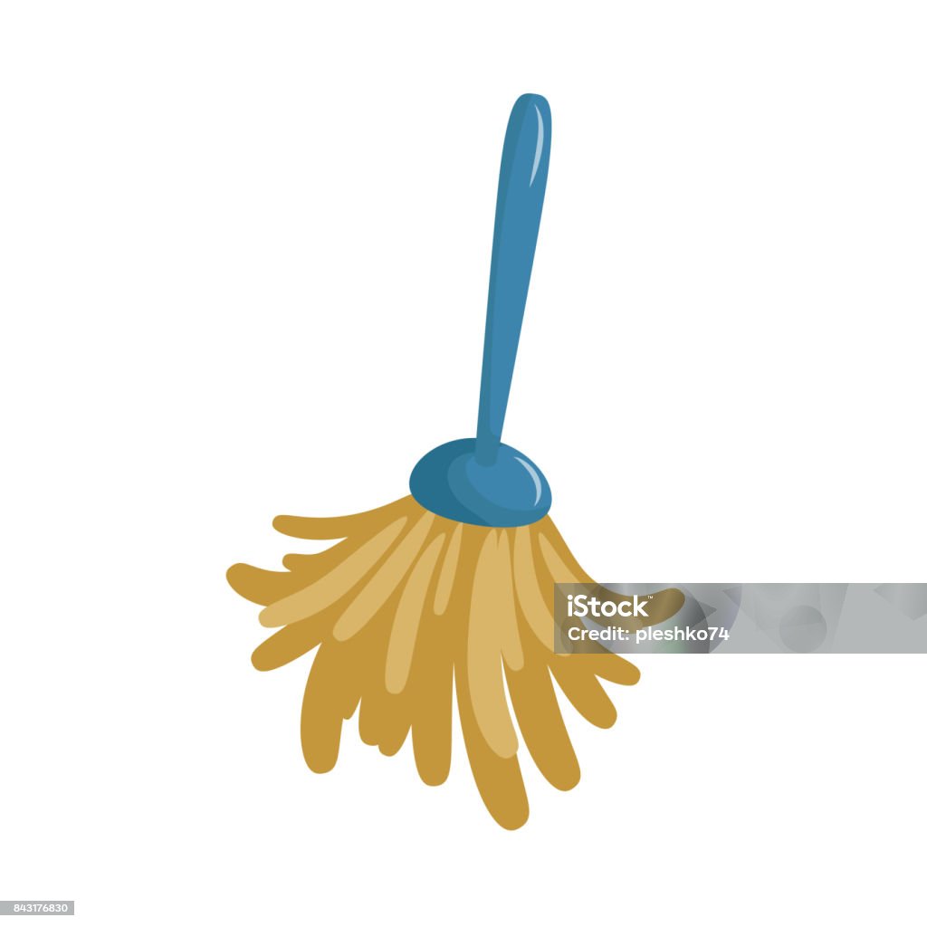Cartoon simple feather duster icon. Spring cleaning  duster brush icon isolated on white background. Vector illustration. Cartoon simple feather duster icon. Spring cleaning  duster brush icon isolated on white background. Vector illustration. EPS10 + JPEG preview. Duster stock vector