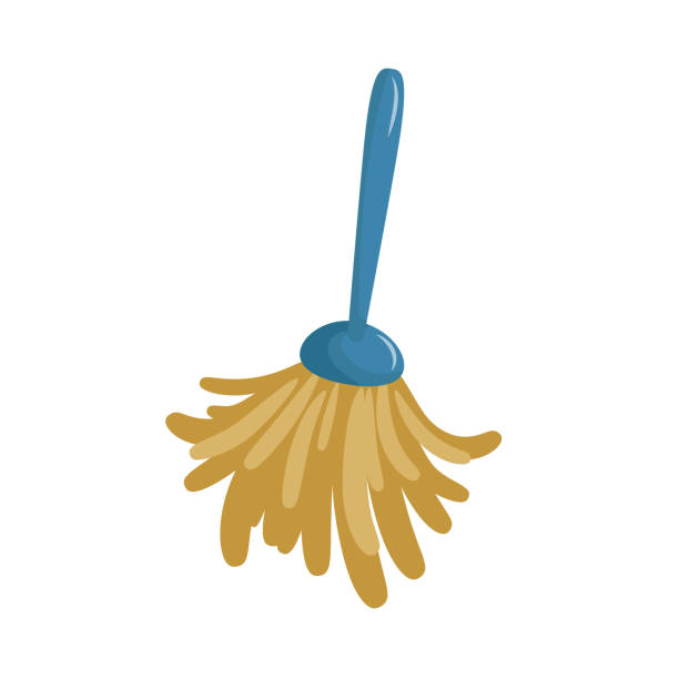 Cartoon simple feather duster icon. Spring cleaning  duster brush icon isolated on white background. Vector illustration. Cartoon simple feather duster icon. Spring cleaning  duster brush icon isolated on white background. Vector illustration. EPS10 + JPEG preview. dusting stock illustrations