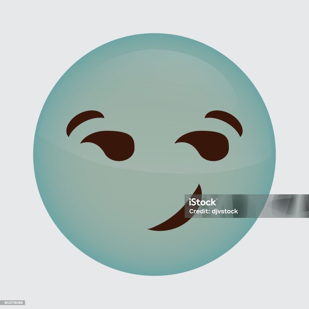 Emoticon Cartoon Face Icon Stock Illustration - Download Image Now -  Smirking, Emoticon, Human Face - iStock