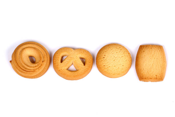 istock Danish butter cookies, butter cookies on white 843183204