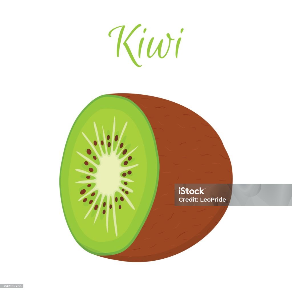 Ilustración de Frutas Tropicales Kiwi Exótico Rodaja De Kiwi En Dibujos  Animados Ilustración De Vector y más Vectores Libres de Derechos de  Alimento - iStock