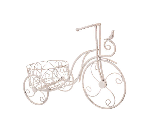 istock The metal  bicycle on a white background isolated, a decor 843190122