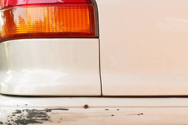 istock Car have scratched with deep damage to the paint 843192222