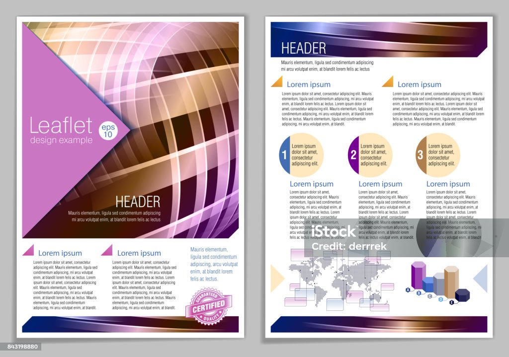 Leaflet Examples Readable Leaflet Design Example Stock Illustration - Download Image Now ...