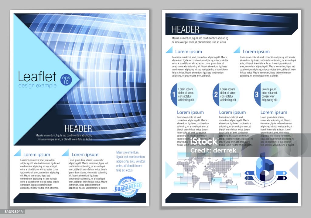 Leaflet Design Example Stock Illustration - Download Image Now ...