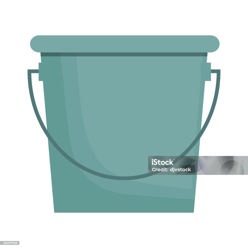 gardening equipment design bucket; icon over white background. colorful design. vector illustration Bucket stock vector