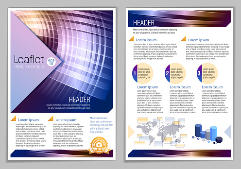 Leaflet Examples Readable Leaflet Design Example Stock Illustration - Download Image Now ...