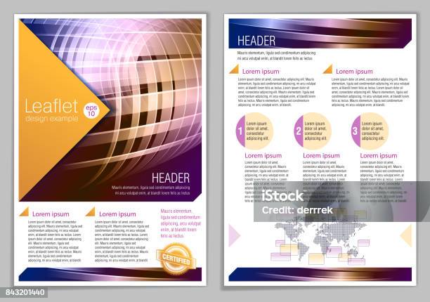 Leaflet Design Example Stock Illustration - Download Image Now ...