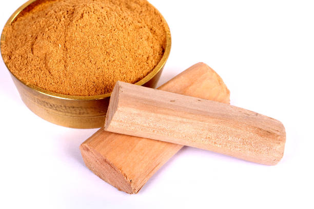 istock Chandan or sandalwood, sandalwood sticks, perfume, selective focus 843201508