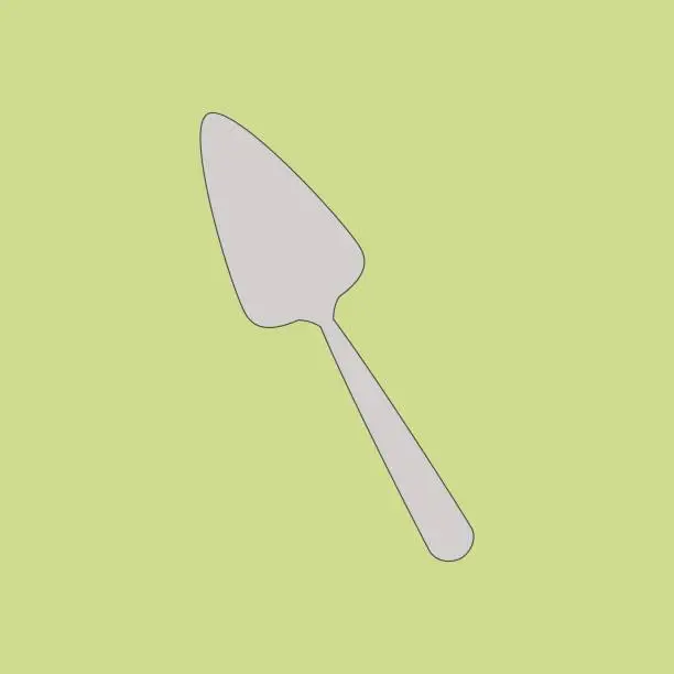 Vector illustration of Cake serving spatula