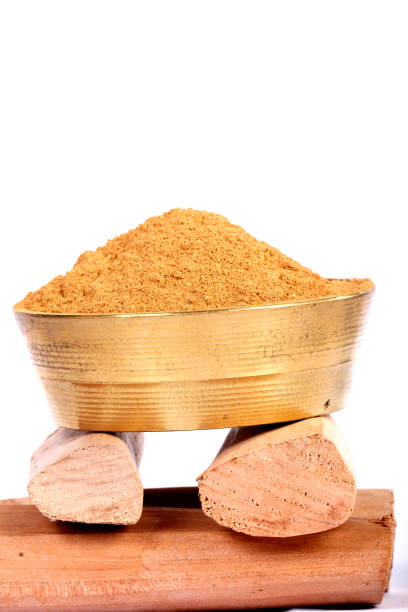 istock Chandan or sandalwood, sandalwood sticks, perfume, selective focus 843202196