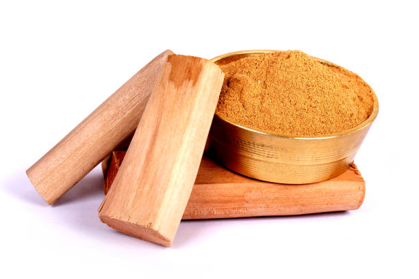 istock Chandan or sandalwood, sandalwood sticks, perfume, selective focus 843206238