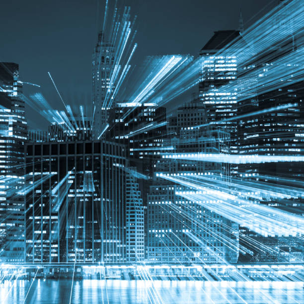 istock Blue city lights, New York City 843209986