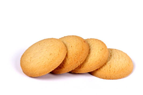 istock Danish butter cookies, butter cookies on white 843211390