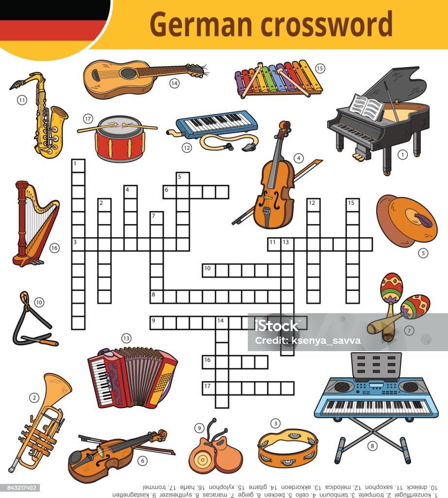 Alte Dt. Münze Kreuzworträtsel 6 Buchstaben Deutsche Kreuzworträtsel Bildung Spiel Für Kinder Über Musikinstrumente