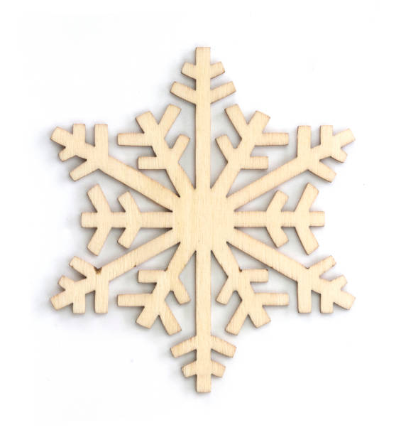 wood snowflake icon - white denmark nordic countries winter imagens e fotografias de stock