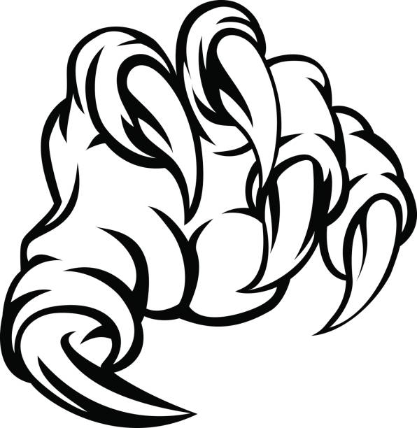 Monster Claw Hand A monster claw hand illustration talon stock illustrations