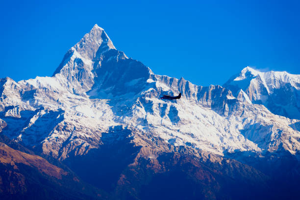 istock Machapuchare Himalaya Mountain Flying Airplane 843226668