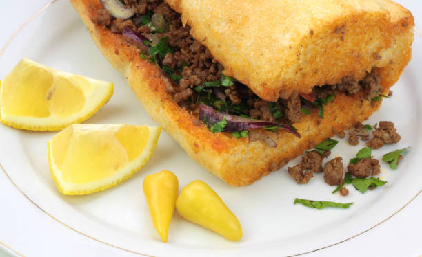 istock Traditional Turkish cuisine, Tantuni with loaf bread 843233356