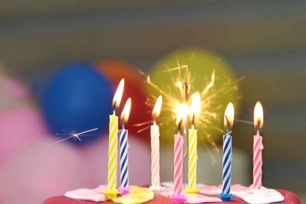 istock Birthday cake and candles 843234222