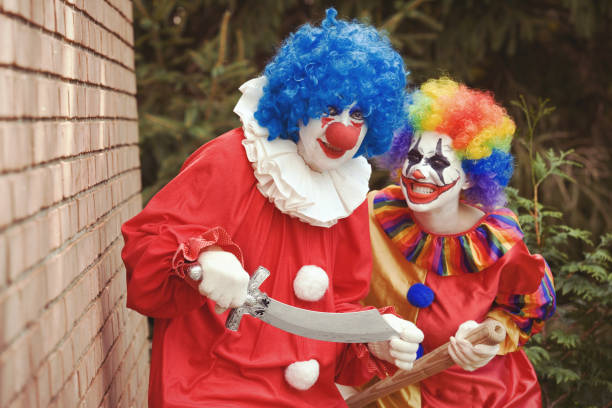 istock Creepy Clowns Up To No Good 843238464
