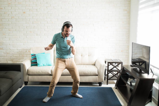 istock Hispanic man performing his favorite song 843241786