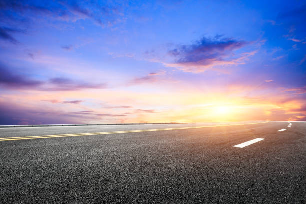 istock Beautiful sky cloud and asphalt road landscape 843241948