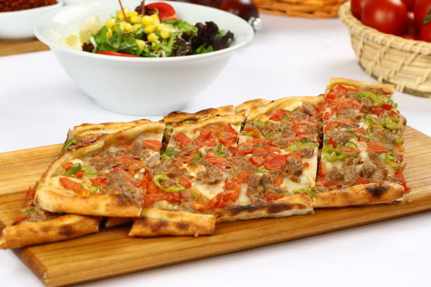 istock Traditional turkish food minced pide 843241992