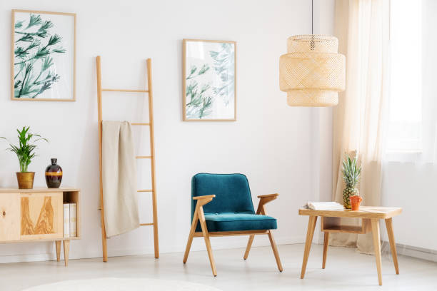 istock Blue chair in relax room 843242470