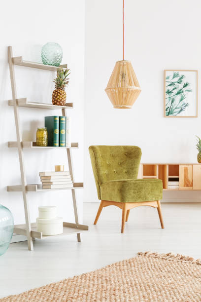 Green chair in relax room