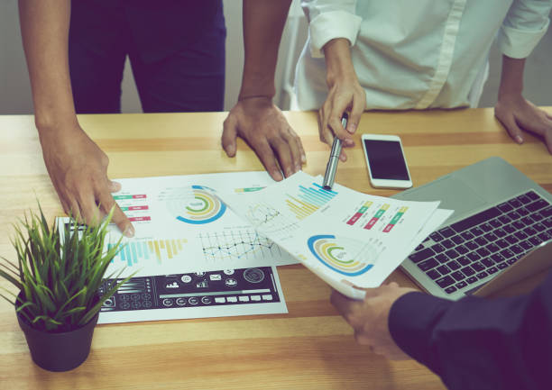istock The team that helps brainstorm work. To achieve the goal, Concept teamwork that has the technology to make it faster. 843242798