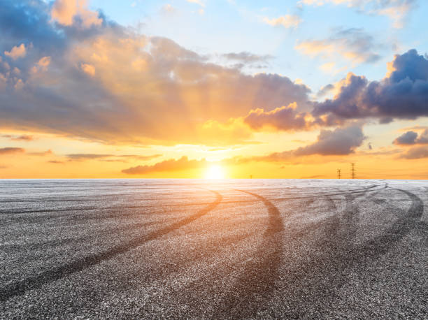 istock Beautiful sky cloud and asphalt road landscape 843245126