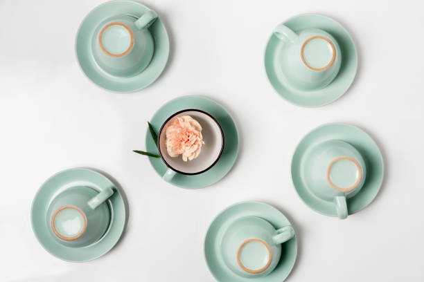 istock Clean dishes, coffee or tea cups set 843245314