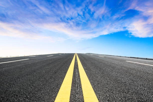 istock Beautiful sky cloud and asphalt road landscape 843252446
