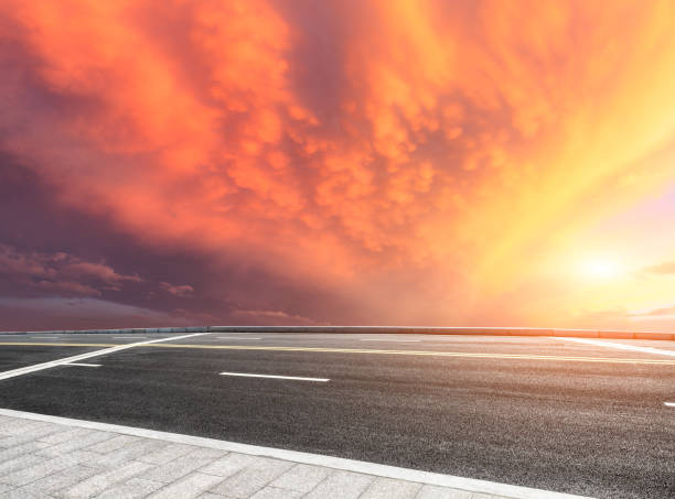 istock Beautiful sky cloud and asphalt road landscape 843256800
