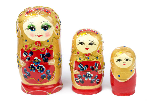 Russian Traditional Dolls Matrioshka - Matryoshka or Babushka Russian Traditional Dolls Matrioshka - Matryoshka or Babushka on white background babuska stock pictures, royalty-free photos & images