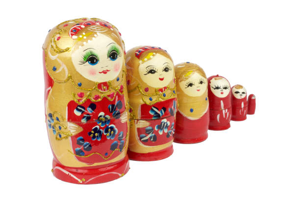 Russian Traditional Dolls Matrioshka - Matryoshka or Babushka Russian Traditional Dolls Matrioshka - Matryoshka or Babushka on white background babuska stock pictures, royalty-free photos & images