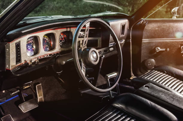 istock Vintag antique car vehicle interior 843260468