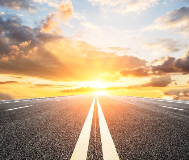istock Beautiful sky cloud and asphalt road landscape 843260472