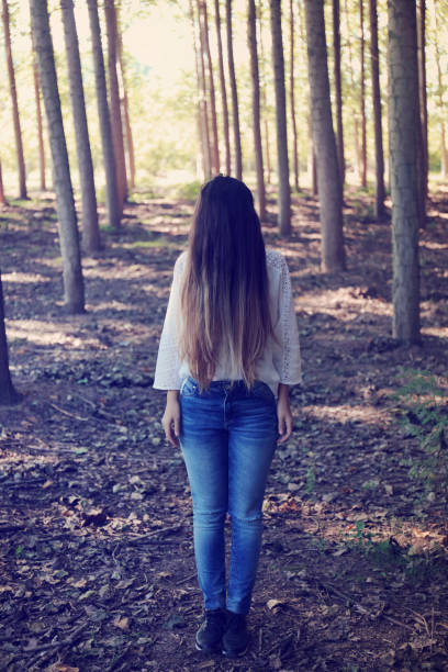istock The woman's face closed by hair 843261074