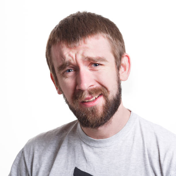 istock Unpleasant emotions, man feeling confused 843264144