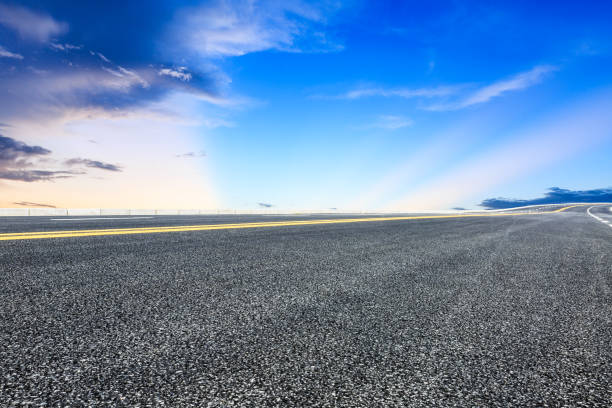 istock Beautiful sky cloud and asphalt road landscape 843264648
