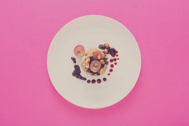 istock Healthy breakfast - oatmeal porridge, top view 843264942