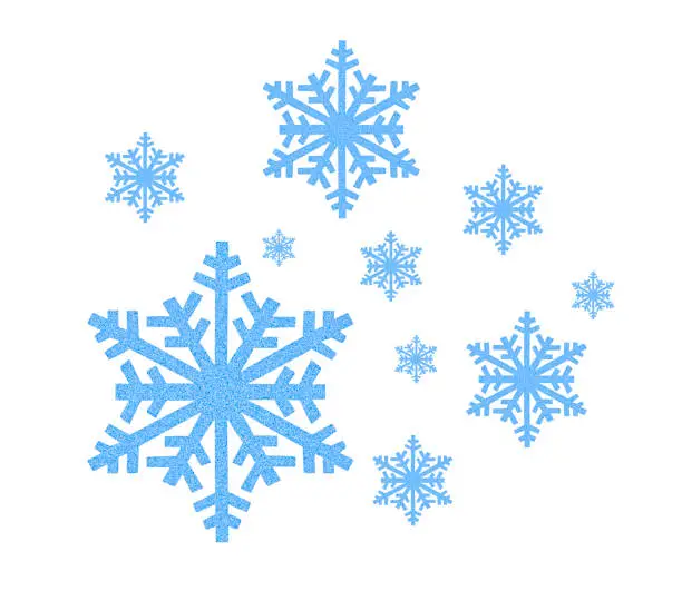 Blue Snowflake icon on white background