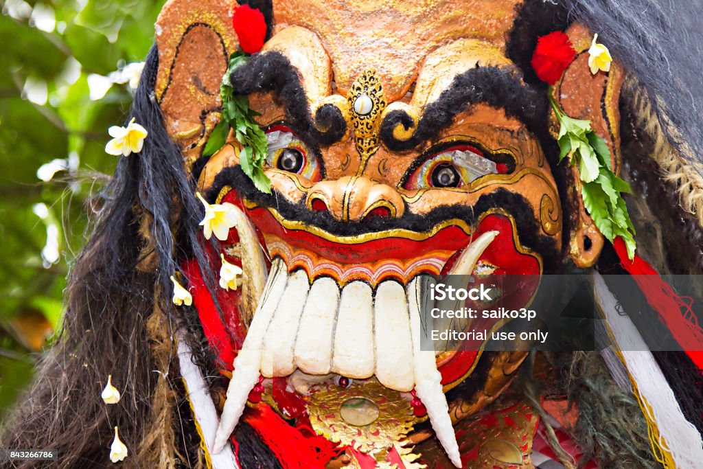 Balinese New Year BALI, INDONESIA - MARCH 04: Balinese statue Ogoh-Ogoh ready for Ngrupuk parad on March 04, 2011 in Ubud; Bali. Statues Ogoh-Ogoh made for vanquish the negative spirits during the Balinese New Year Art Stock Photo